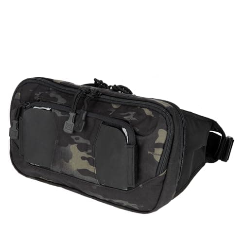 Tactical Crossbody Fanny Pack for Men and Women - Concealed Carry, EDC, Travel, Work — Multicam Black