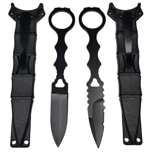 6.7" Portable Fixed Blade EDC Knife with Sheath & Pocket Clip for Camping Hunting Hiking Fishing
