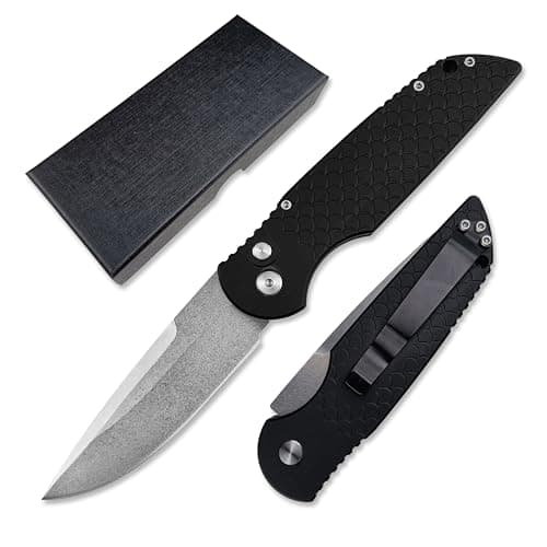 EDC Pocket Folding Knife - D2 Steel Blade with Aluminum Handle and Clip, Ideal for Men and Women