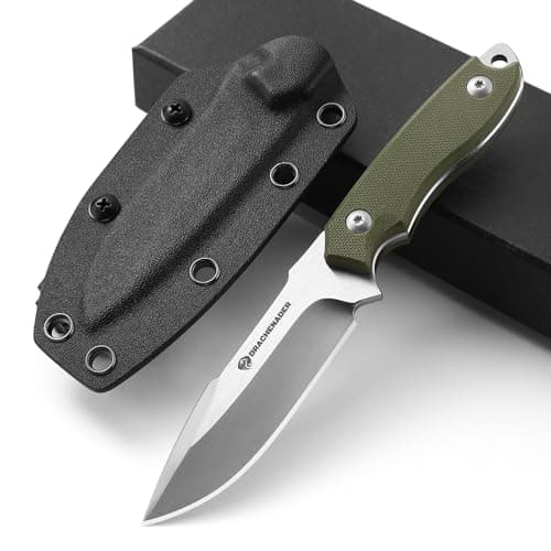 EDC D2 Steel 7-Inch Tactical Knife with Kydex Sheath and Clip Lock — Green