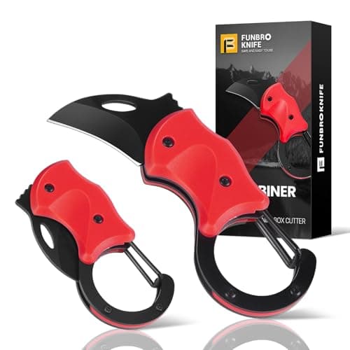Small Pocket Knife Gift for Men: 1.34inch Blade, EDC Keychain Knife, Everyday Carry — Red