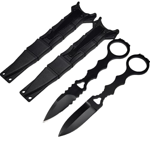 6.7" Portable Fixed Blade EDC Knife with Sheath & Pocket Clip for Camping Hunting Hiking Fishing