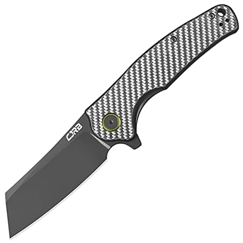 CJRB Carbon Fiber Blade Folding Knife, 3.43" AR-RPM9 Steel, Black (J1904) — Grey