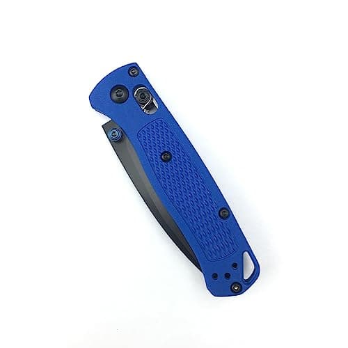 6.5 Inch Axis Lock 7Cr17Mov Blade Folding Knife - Blue Grivory Handle, Perfect for Camping and Hunting