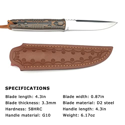 Fixed Blade Hunting Knife for Outdoor Survival