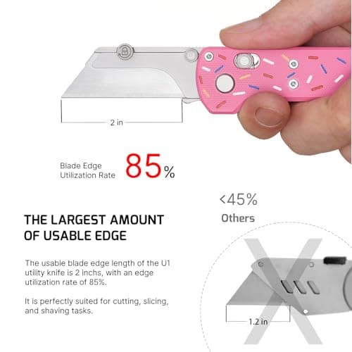 OKNIFE Otacle U1 Folding Utility Knife with Rail Lock and Pocket Clip