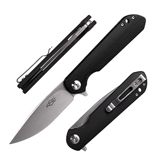 Ganzo Firebird FH41 Grey Pocket Knife D2 Steel G10 Handle Outdoor Hunting EDC — Black