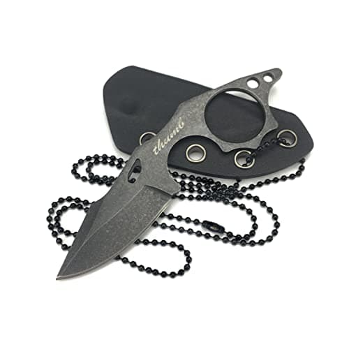 Small HUAAO Fixed Blade Knife for Camping: 4.9, 9Cr18MoV Steel, Full Tang Handle