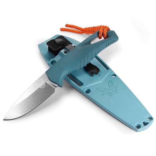 Benchmade Intersect Outdoor Knife - Depth Blue Santoprene Handle