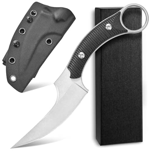 Ccanku C1490 8 Inch D2 Steel Claw Knife with G10 Handle — Silver