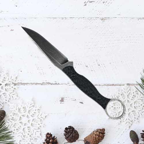 HUAAO 8.23 Tactical Knife with Kydex Sheath, 3.46 Full Tang Blade for EDC, Camping, Hunting, and Fishing