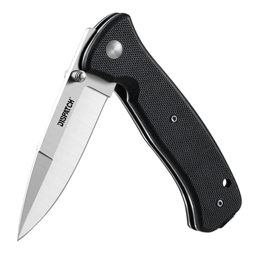 Axis Lock Pocket Knife, 3.46" D2 Steel Blade, G10 Handle, Crossbar Lock, Camping & Hiking — Black Folding Knives