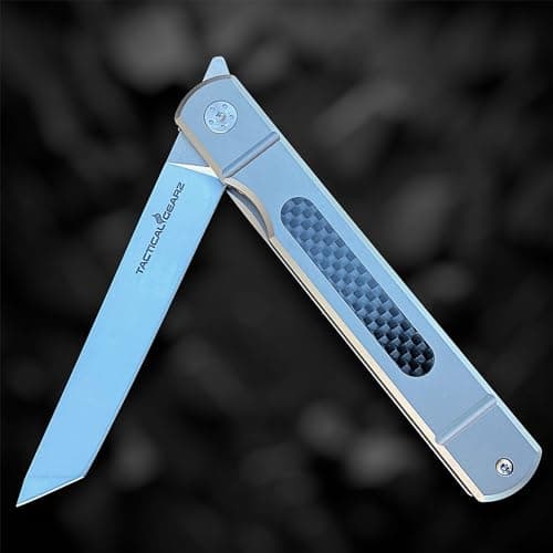 Tatsu Higonokami Pocket Folding Knife, Solid TC4 Titanium Handle