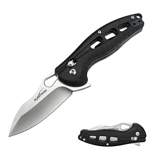 ALBATROSS FK036SC-BK Satin Blade FRN Handle Assisted Open Folding Knife