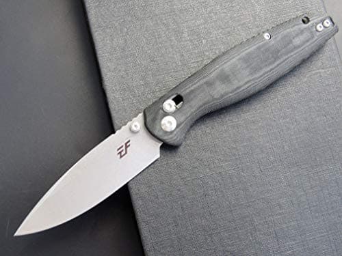 Eafengrow EF966 D2 Blade Tactical Knife with Micarta Handle (BLACK)