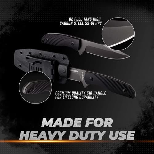 OERLA OLK-D45 Tactical Survival Knife with Kydex Sheath