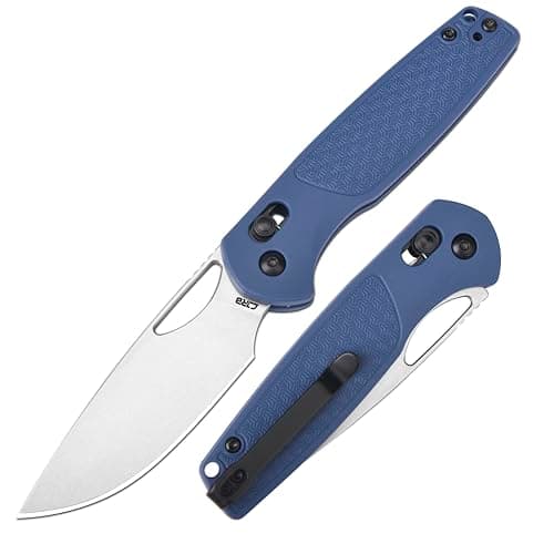 Men's CJRB Acacia Folding Pocket Knife — Blue/Stonewash