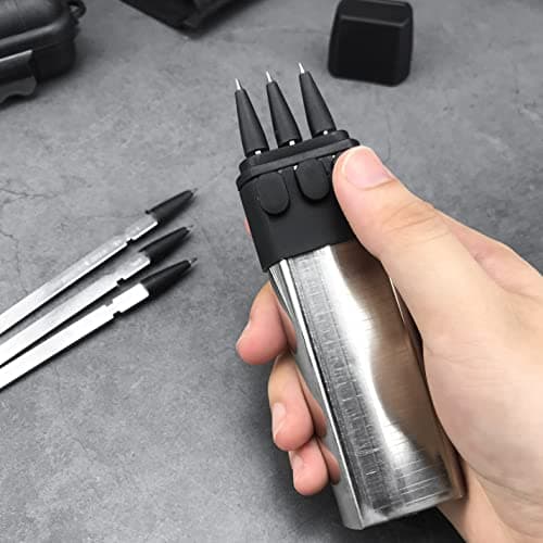 HUAAO Stainless Steel Ballistic Dart Launcher: Accurate Shooting up to 16ft - Ideal for Hunting, Camping, Self-Defense & Gifts for Men