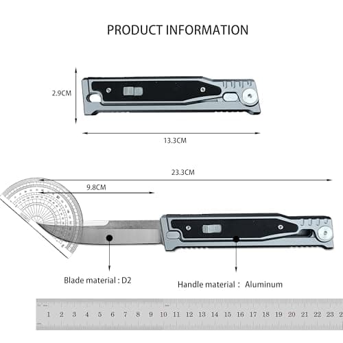 Large Folding EDC Pocket Knife with Safety Lock - Tactical Knife for Men
