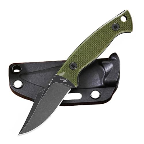 Compact 2.4" Fixed Blade Neck Knife, D2 Steel, Dark Stonewash, G-10 Handle