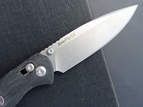 Eafengrow EF966 D2 Blade Tactical Knife with Micarta Handle (BLACK)
