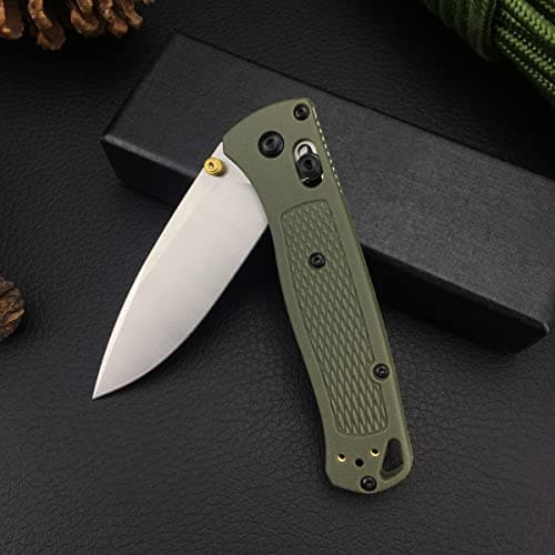 Everyday Carry 8Cr13MoV Pocket Knife with Green Grivory Handle