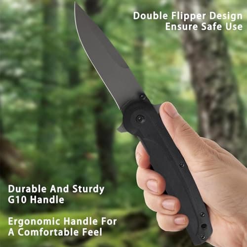 D2 Steel Multifunctional Pocket Knife for Men, Edc, Outdoor, Camping