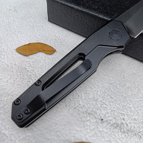 6.7 Assisted Opening Pocket Knife for Men - Lightweight Folding Knife with Push Button Lock and Aviation Aluminum Handle