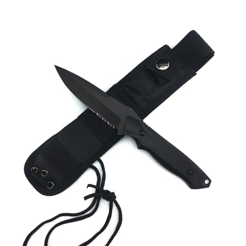 Tactical Knife with Sheath for Camping, Hiking, Survival