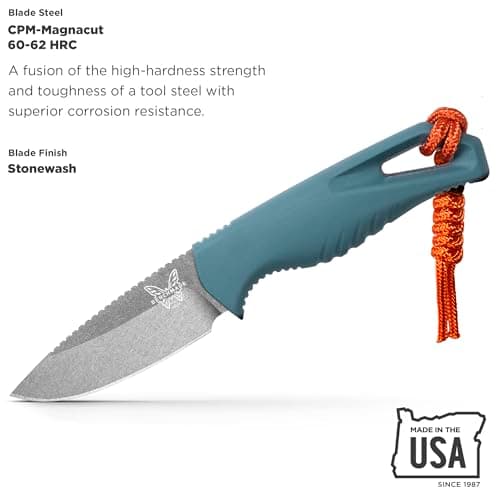 Benchmade Intersect Outdoor Knife - Depth Blue Santoprene Handle