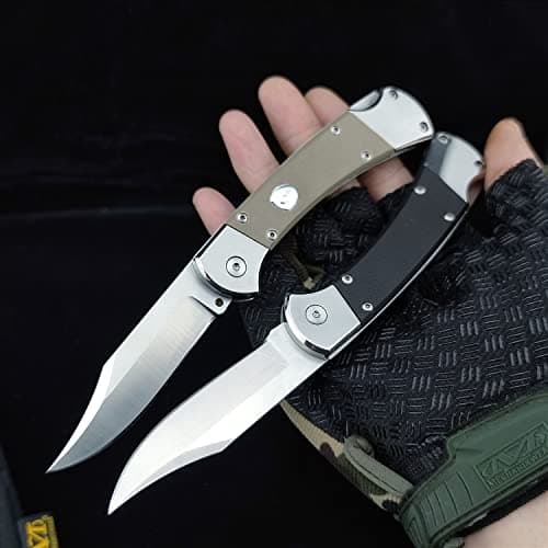 Assisted Opening Folding Pocket Knife for Camping EDC (Black)