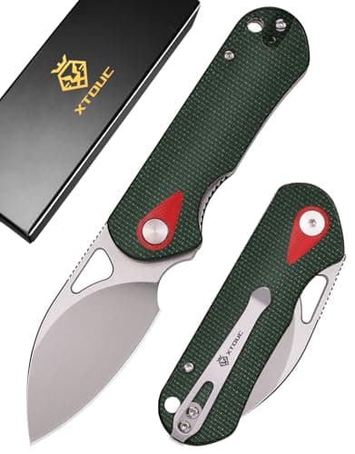 Compact 2.5 Stone Wash D2 Blade Folding Pocket Knife (Seed J01) — Green