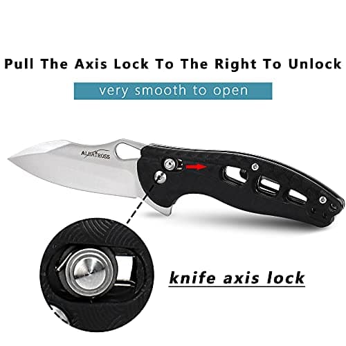 ALBATROSS FK036SC-BK Satin Blade FRN Handle Assisted Open Folding Knife