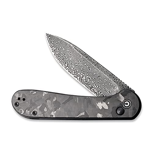 CIVIVI Elementum Button Lock Damascus Blade Knife - EDC C2103DS-3