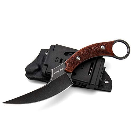 Black G10 Handle 440C Stainless Steel Outdoor Survival Field Knife with Sheath