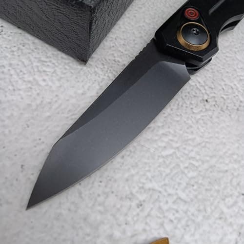 6.7 Assisted Opening Pocket Knife for Men - Lightweight Folding Knife with Push Button Lock and Aviation Aluminum Handle