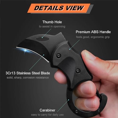 2 Pack Keychain Knife, Folding EDC for Men & Women, Outdoor Gifts for Dad, Husband