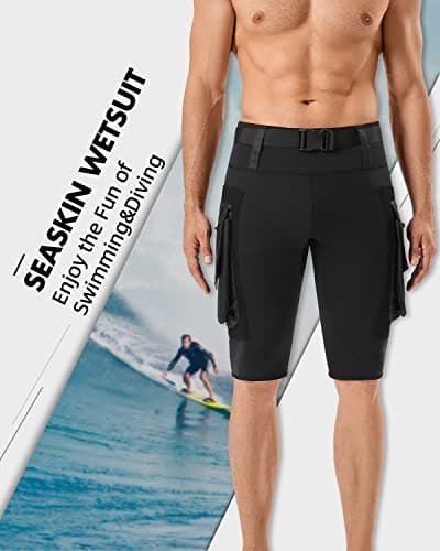 Seaskin Men's 2.5mm Diving Shorts with Pocket