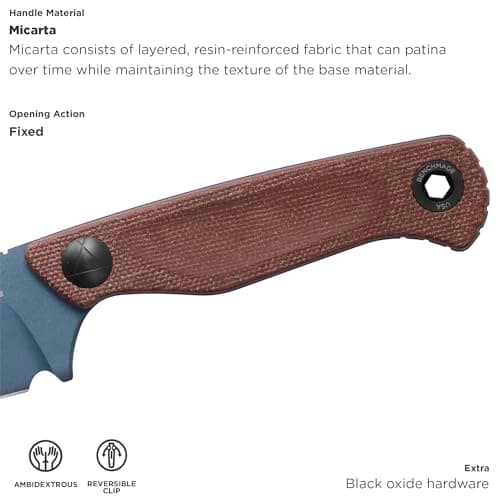 Benchmade Dacian Fixed Blade Knife Brown Canvas Micarta 203BT-01