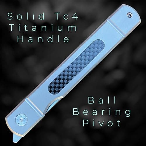 Tatsu Higonokami Pocket Folding Knife, Solid TC4 Titanium Handle