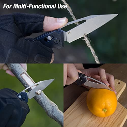 Flissa Pocket Knife, 3.25" D2 Blade, Axis Lock, G10 Handle, Black