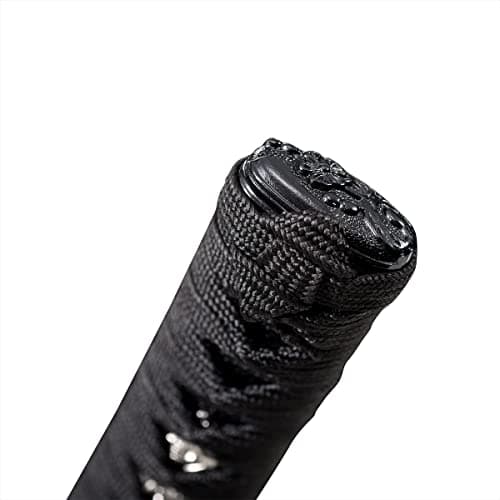 Japanese Short Katana Samurai 20Inch 9260 Spring Steel Black Blade