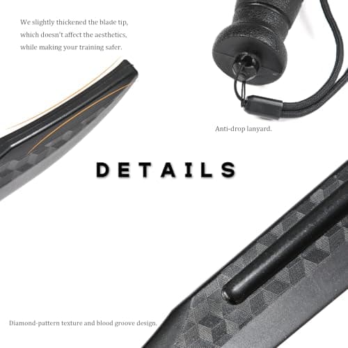 RTCT Black Polypropylene Training Daggers (2 Pack) Safe for S/F Training