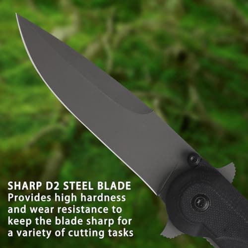 D2 Steel Multifunctional Pocket Knife for Men, Edc, Outdoor, Camping