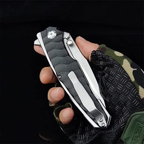 HUAAO Flipper Assisted Opening Pocket Knife for Camping Hunting
