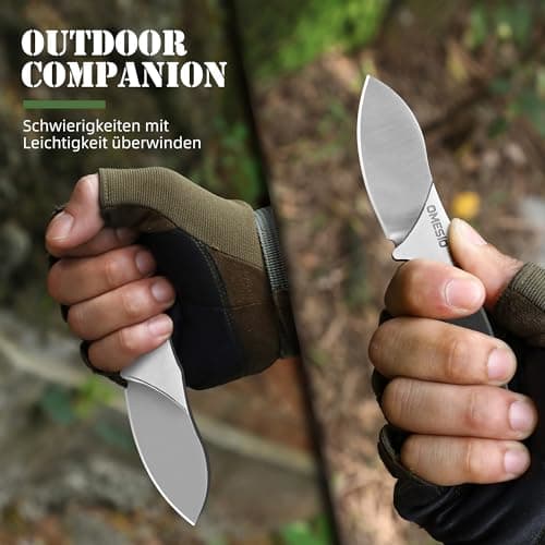 Omesio Full Tang Neck Knife, D2 Steel, G10 Handle, Kydex Sheath