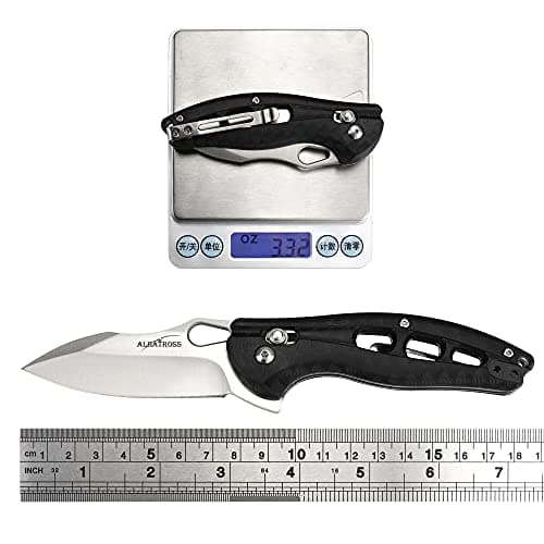 ALBATROSS FK036SC-BK Satin Blade FRN Handle Assisted Open Folding Knife