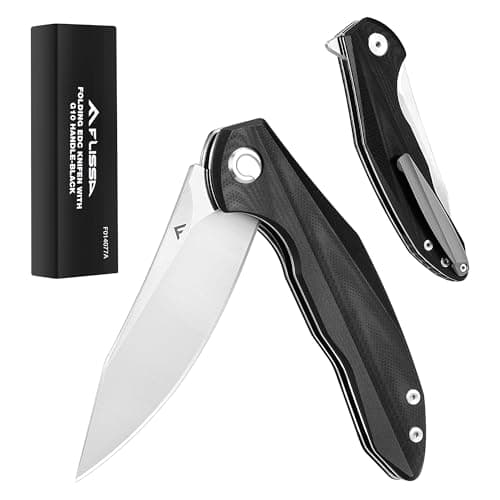 Folding Pocket Knife with D2 Steel Blade and G10 Handle for Men