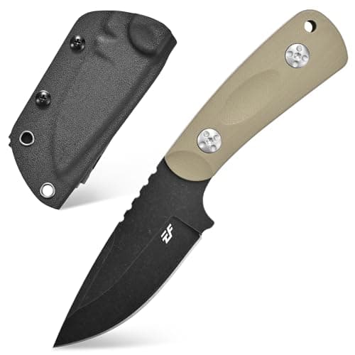 Eafengrow EF121 Fixed Blade Knife with D2 Steel and G10 Handle — Desert