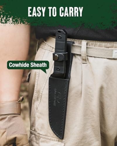 Mossy Oak 14C28N Full Tang Tanto Knife for Survival, Hunting, and Outdoor Use